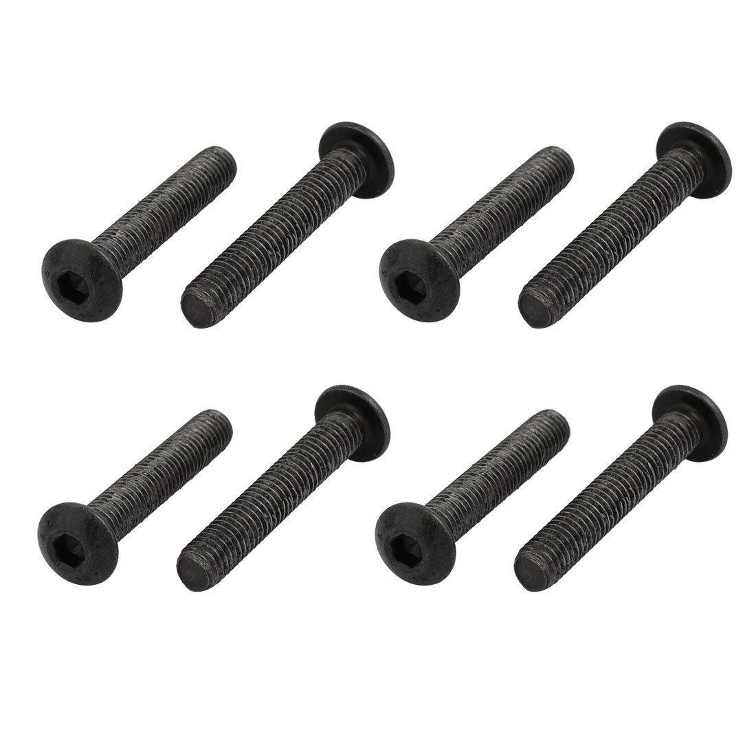 uxcell Uxcell 8pcs M5x30mm 10.9 Grade Hex Socket Reverse Left Hand Thread Screw Bolt Black