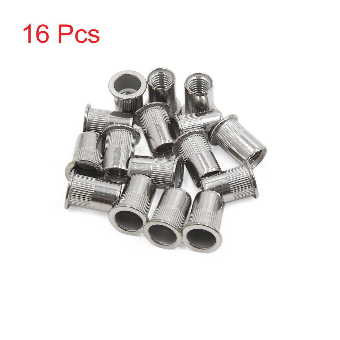 uxcell Uxcell 16pcs M10 304 Stainless Steel Flat Head Rivet Nut Insert  for Car Vehicle