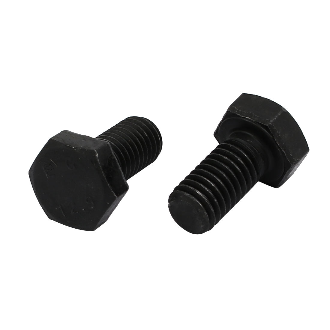 uxcell Uxcell 5pcs M8x16mm Thread 12.9 Grade External Hex Head Left Hand Screw Bolt Black