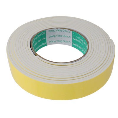 Harfington Uxcell 30mm Width 3mm Thickness Single-side Sealed Sponge Tape White 13.1ft Length