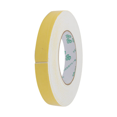 Harfington Uxcell 25mm Width 2mm Thick Single Side Sealed Shockproof Sponge Tape White 5M Length