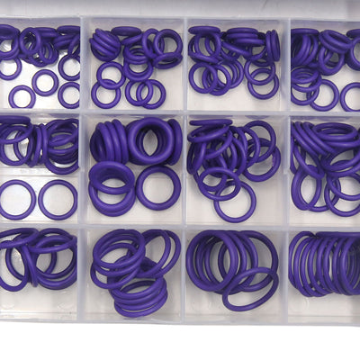 Harfington Uxcell 270Pcs 18 Size Car A/C Air Conditioning O Rings Seals Assortment Kit Purple