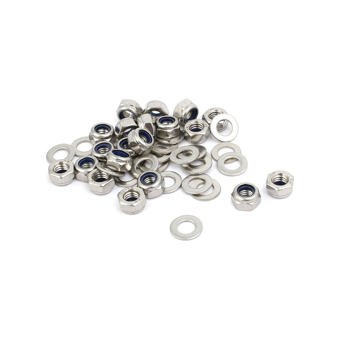 uxcell Uxcell 10pcs M6x16mm 304 Stainless Steel Round U-Bolt w Nylon Insert Lock Hex Nut Washer