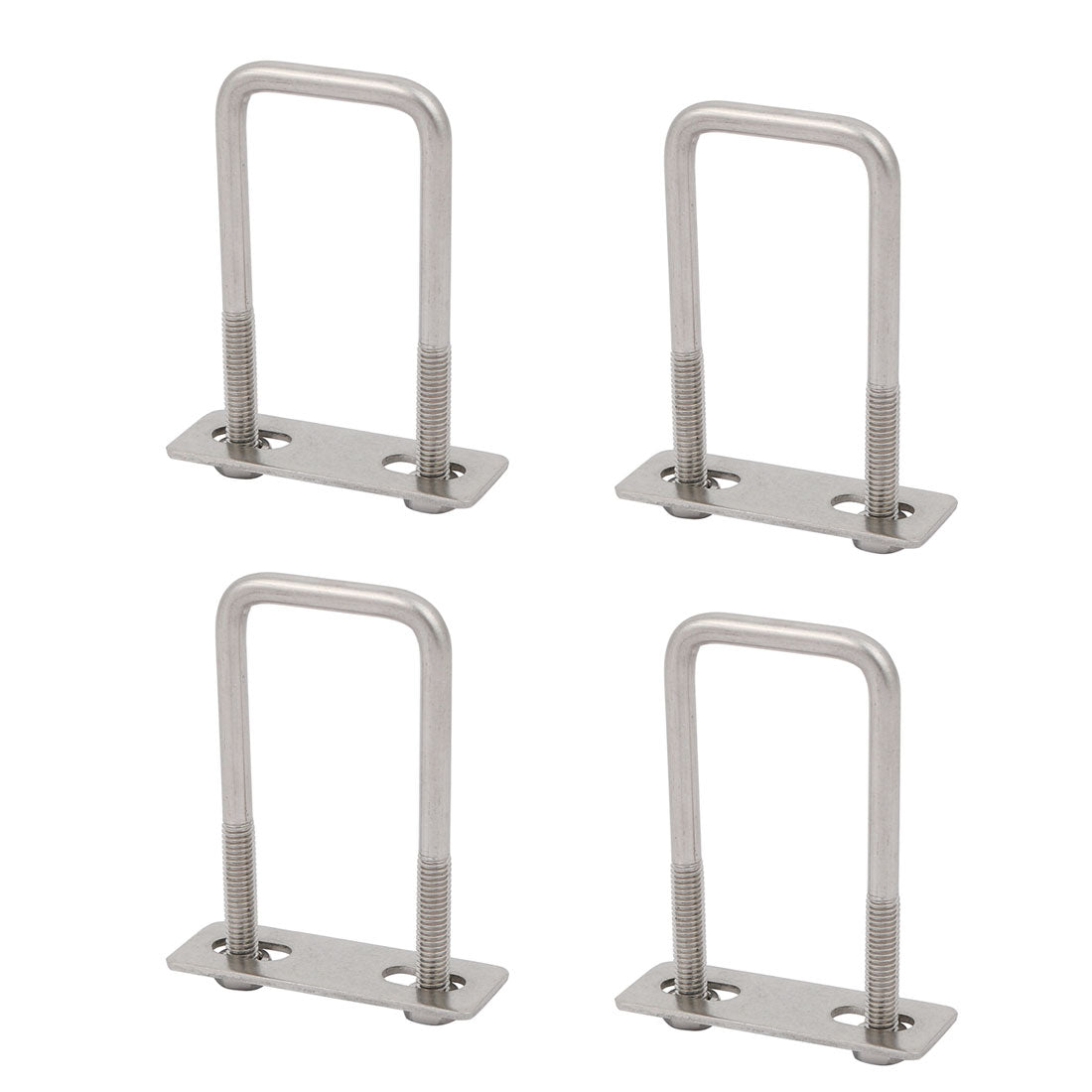 uxcell Uxcell 4 Stück Bügelschraube M6 x 30 x 75mm Quadratrohrschelle U Bolzen Quadratische U-Bügel Bügelschraube 304 Edelstahl U-Bolts mit Mutter Platte für Auto Rohr Abschleppen Befestigung