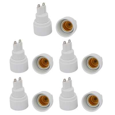 Harfington Uxcell 10pcs G9 to E14 Extender Adapter Converter Light Bulb Socket Holder White