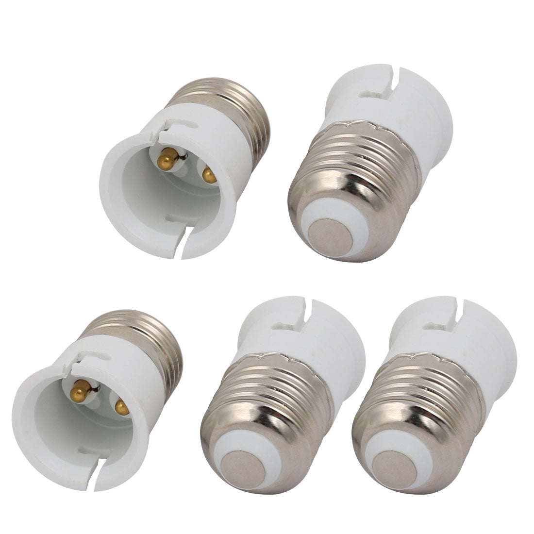 uxcell Uxcell 5pcs E27 to B22 Extender Adapter Converter Light Bulb Socket Holder White