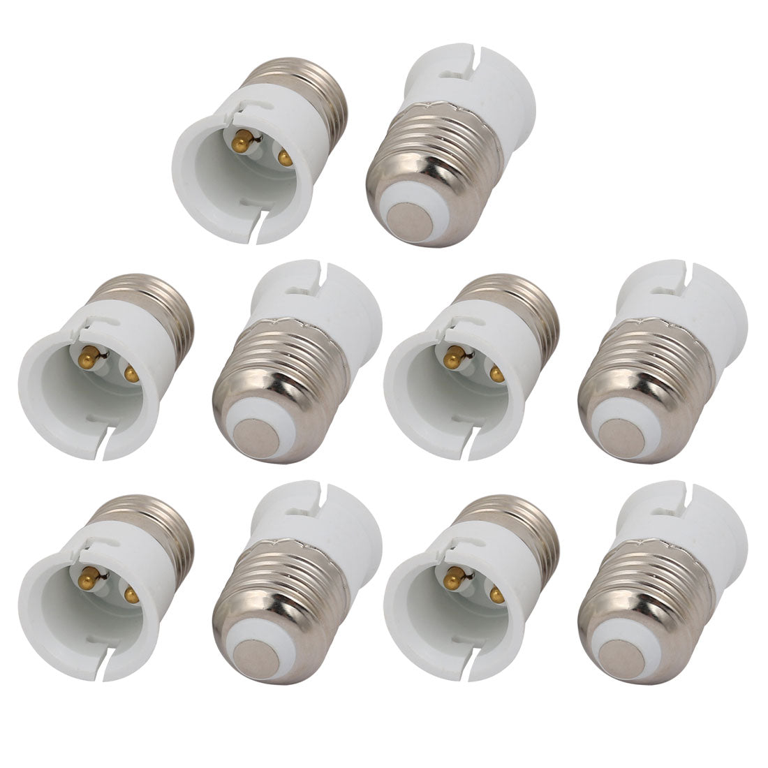 uxcell Uxcell 10pcs E27 to B22 Extender Adapter Converter Light Bulb Socket Holder White