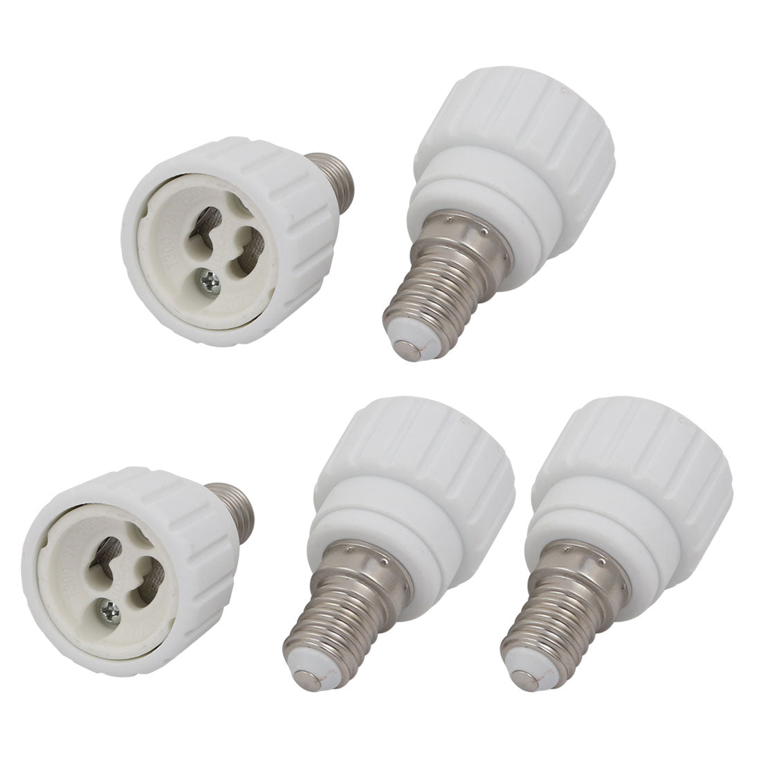 uxcell Uxcell 5pcs E14 to GU10 Extender Adapter Converter Lamp Bulb Socket Holder White