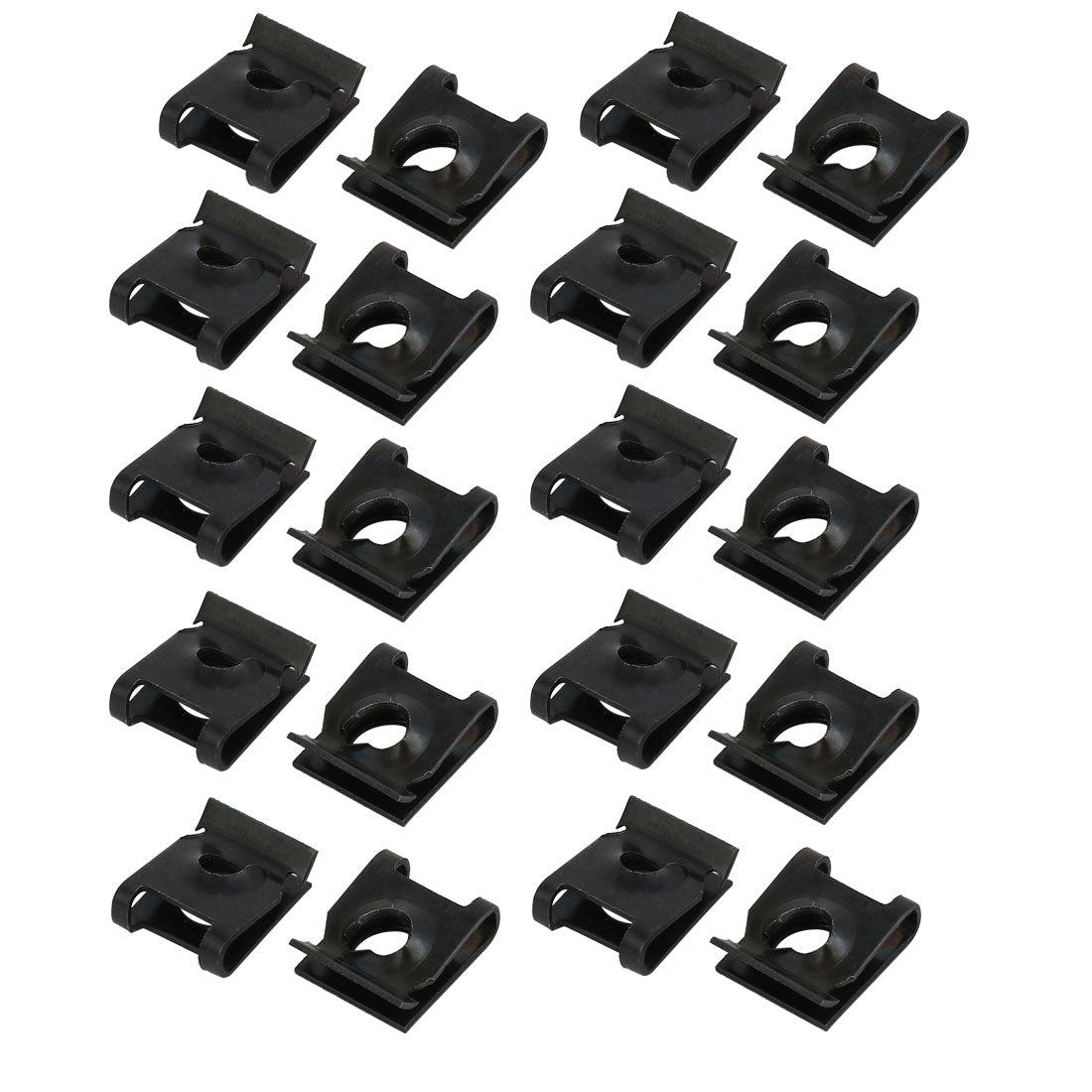 uxcell Uxcell 20pcs Fit M5/ST4.8 Screw 65Mn Steel Speed Fastener U Nut Black 14.5mm x 12mm