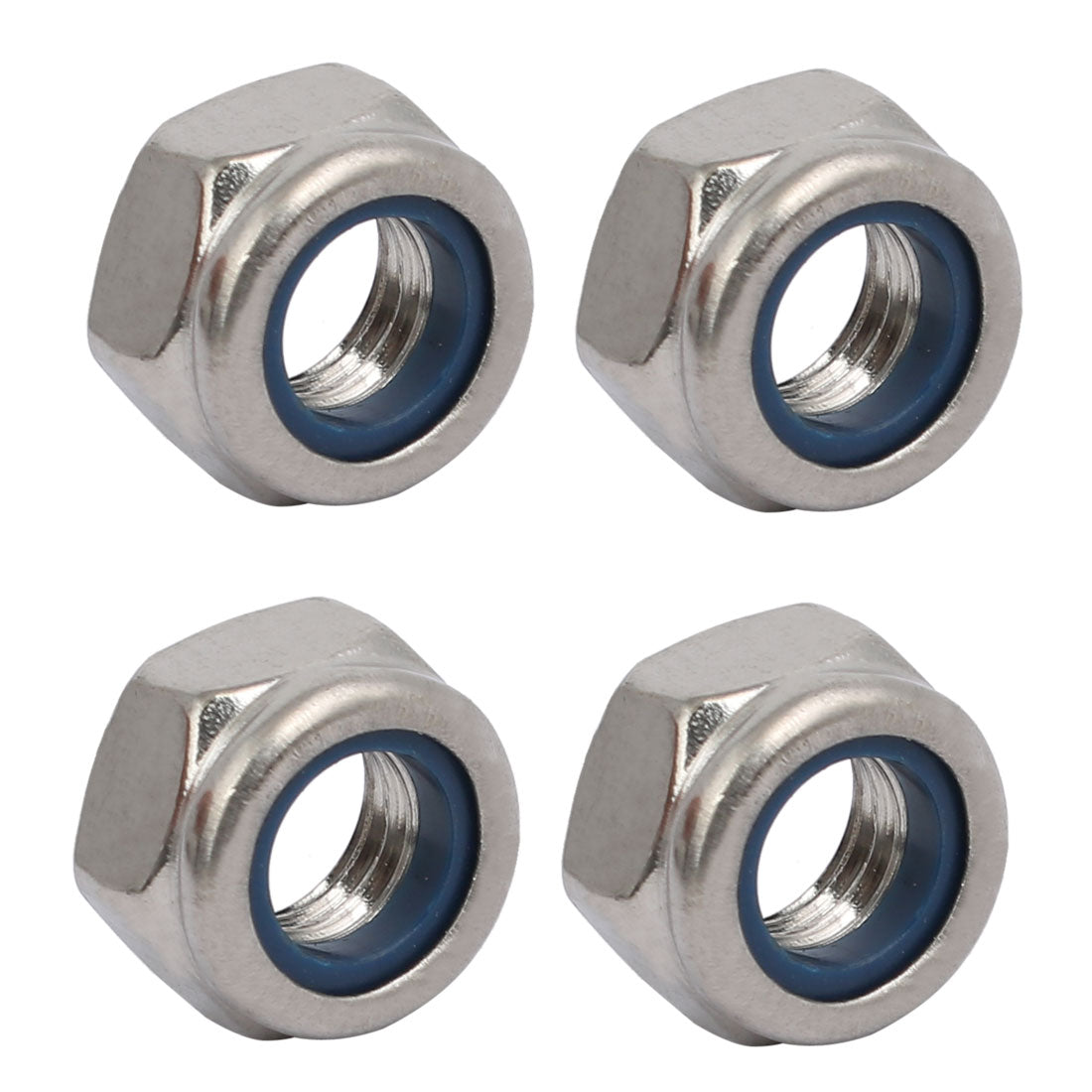 uxcell Uxcell 4pcs M8 x 1.25mm Pitch Metric Thread 304 Stainless Steel Left Hand Lock Nuts