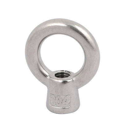 Harfington Uxcell M6 Thread 304 Stainless Steel Japanese Style Ring Shaped Lifting Eye Nut 2pcs