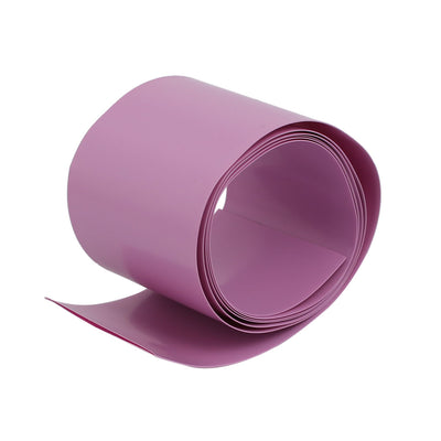 Harfington Uxcell 43mm Flat Width 1M Long PVC Heat Shrinkable Tube Pink for 22650 Battery Pack