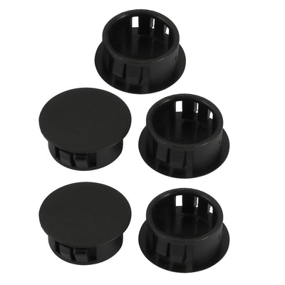 uxcell Uxcell 5pcs 19mm Dia Black Plastic Tubing Plug Door and Window Locking Hole Plugs