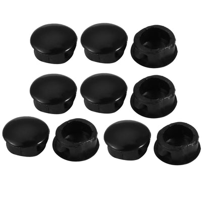 uxcell Uxcell 10pcs 12mm Dia Black Plastic Tubing Plug Door and Window Locking Hole Plugs