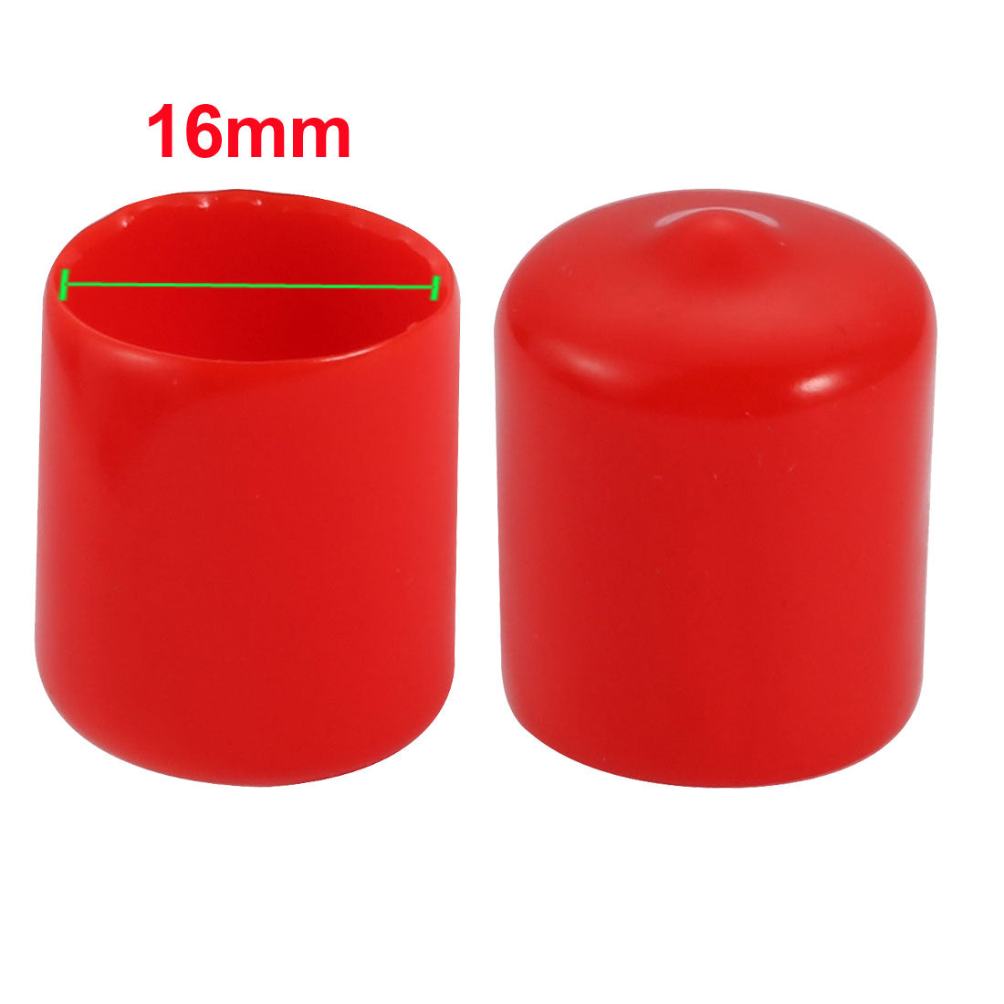 uxcell Uxcell 100Pcs 16mm Inner Dia PVC Flexible Vinyl End Cap Screw Thread Protector Cover Red