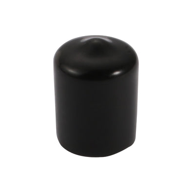 Harfington Uxcell 5Pcs 14mm Inner Dia PVC Flexible Vinyl End Cap Screw Protector Cover Black