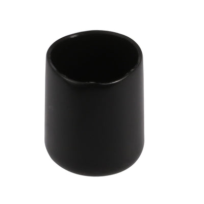 Harfington Uxcell 5Pcs 14mm Inner Dia PVC Flexible Vinyl End Cap Screw Protector Cover Black