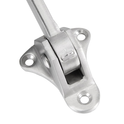 Harfington Uxcell 304 Stainless Steel Brushed Easy-Step Kickdown Door Stop Holder Buffer w Screws