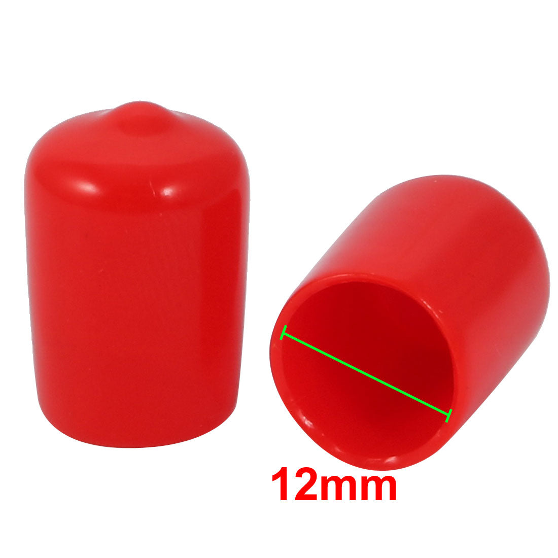 uxcell Uxcell 100pcs 12mm Inner Dia PVC Flexible Vinyl Cap Screw Thread Protector Cover Red