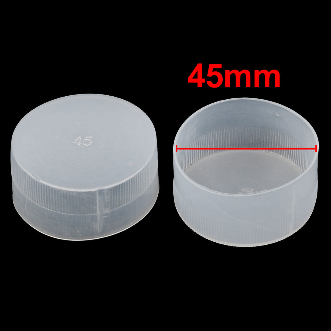 uxcell Uxcell 2Pcs 45mm Inner Dia PE Plastic End Cap Bolt Thread Protector Tube Cover