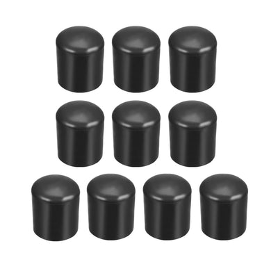 uxcell Uxcell 10pcs Furniture Desk Chair Round Rubber Leg Tip Cap 13mm Inner Diameter Black