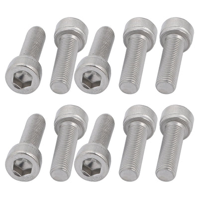 uxcell Uxcell M6x20mm 0.75mm Pitch 304 Stainless Steel Hex Socket Head Cap Screws Bolts 10pcs