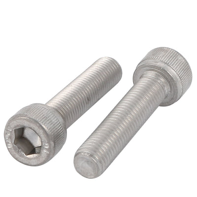 Harfington Uxcell M6x25mm 0.75mm Pitch 304 Stainless Steel Hex Socket Head Cap Screws Bolts 10pcs