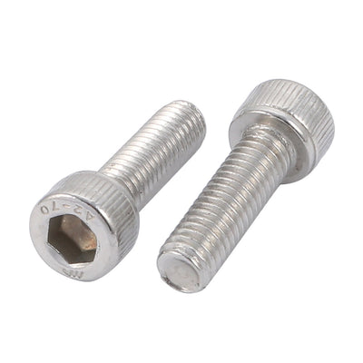 Harfington Uxcell M6x20mm 304 Stainless Steel Left Hand Thread Hex Socket Head Cap Screw Bolt 5pcs