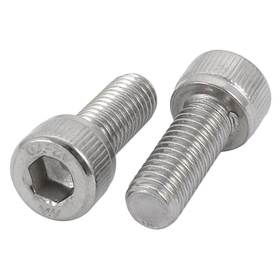 uxcell Uxcell M8x20mm 304 Stainless Steel Left Hand Thread Hex Socket Head Cap Screw Bolt 2pcs