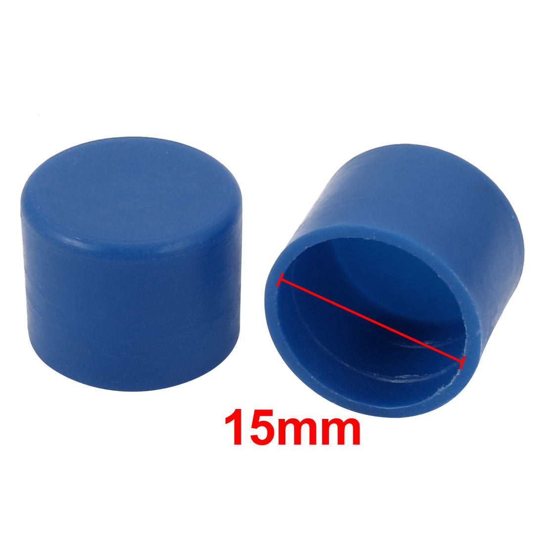 uxcell Uxcell 40pcs 15mm Inner Diameter PE Plastic End Cap Bolt Thread Protector Tube Cover Blue