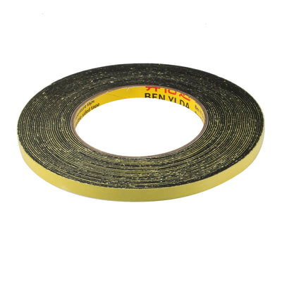 Harfington Uxcell 8mm Wide 1mm Thick Single Side Shockproof EVA Sponge Tape Black 10M Length