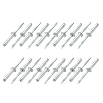 uxcell Uxcell 20 Pcs 5mm x 25mm Aluminum/Steel Open End Blind Rivets