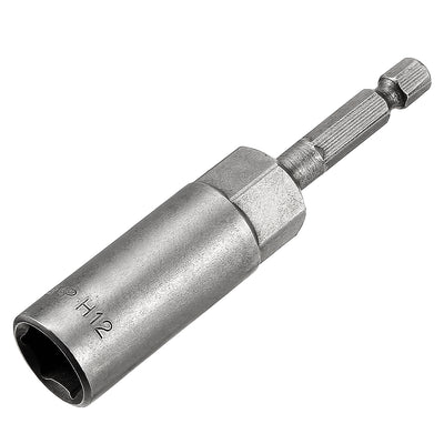 Harfington Uxcell 1/4" Quick Change Shank Cr-V 11mm Hex Nut Sockets Driver Wrench, 3" Length