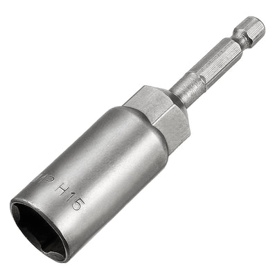 Harfington Uxcell 1/4" Quick Change Shank Cr-V 11mm Hex Nut Sockets Driver Wrench, 3" Length