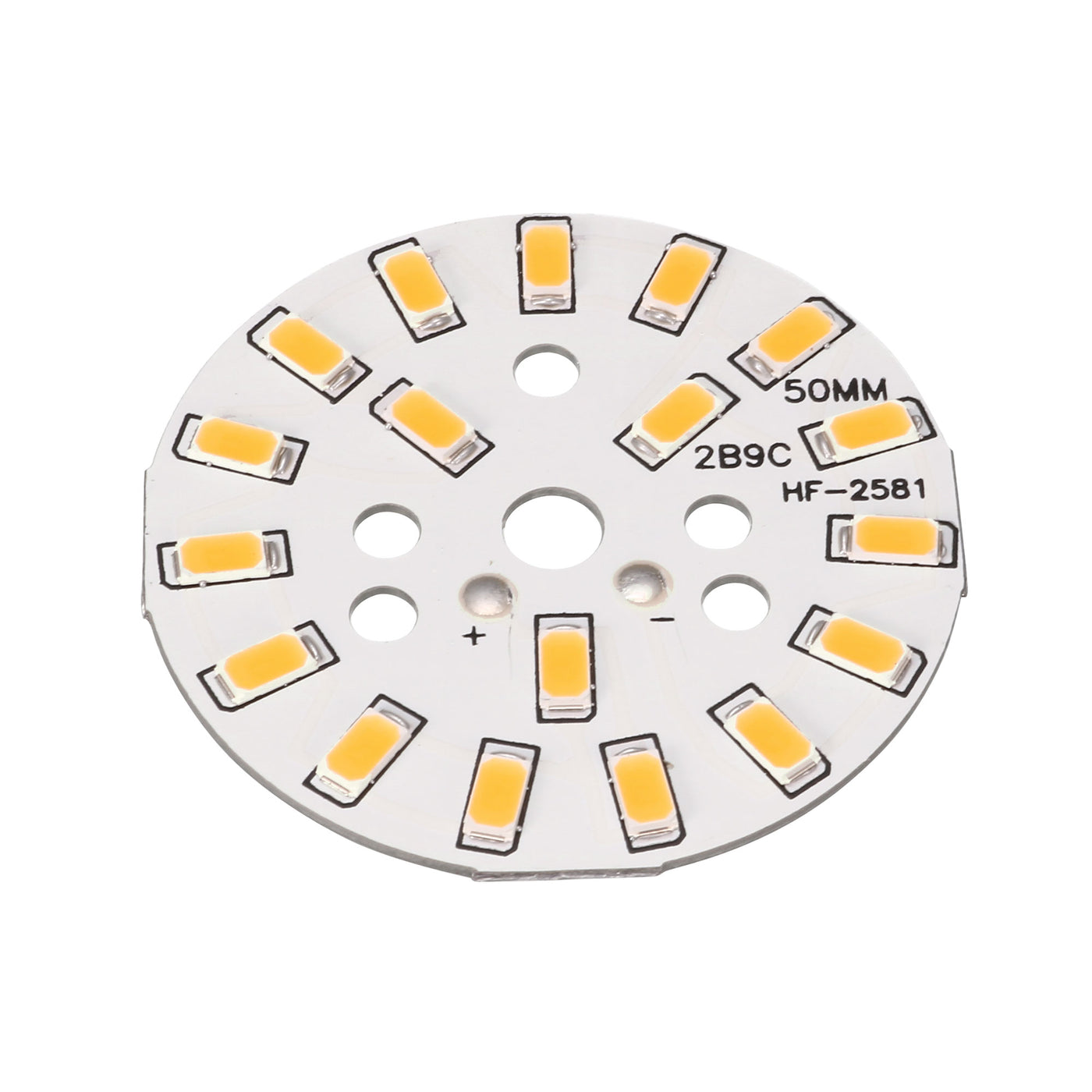 uxcell Uxcell LED Chipmodul Aluminiumplatine Ersatz 300mA 9W 18 LEDs 5730 Surface Mounted Devices Warmweiß Superhell 50mm Durchm.