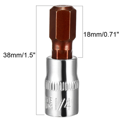 Harfington Uxcell Hex Bit Socket, S2 Steel Bits, CR-V Sockets For Hand Use Only