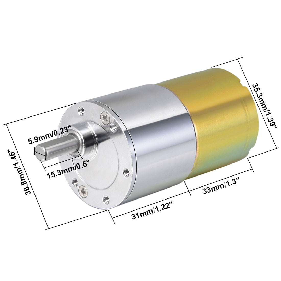 uxcell Uxcell 12V DC 5 RPM Gear Motor High Torque Electric Reduction Gearbox Eccentric Output Shaft