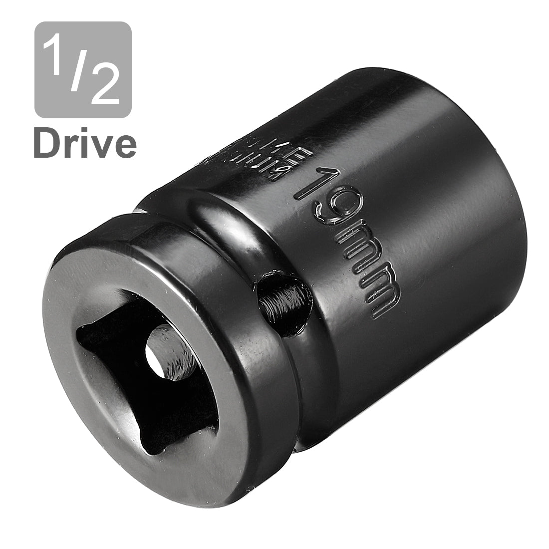 uxcell Uxcell 1/2-Inch Drive by 19mm Shallow Impact Socket, Cr-V, 6-Point, Metric (Manual)