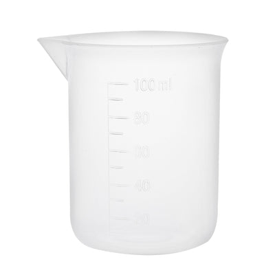 Harfington Uxcell 3 Stk. Becherglas Labor PP Kunststoff 100ml Graduiert Messbecher Becher DE de