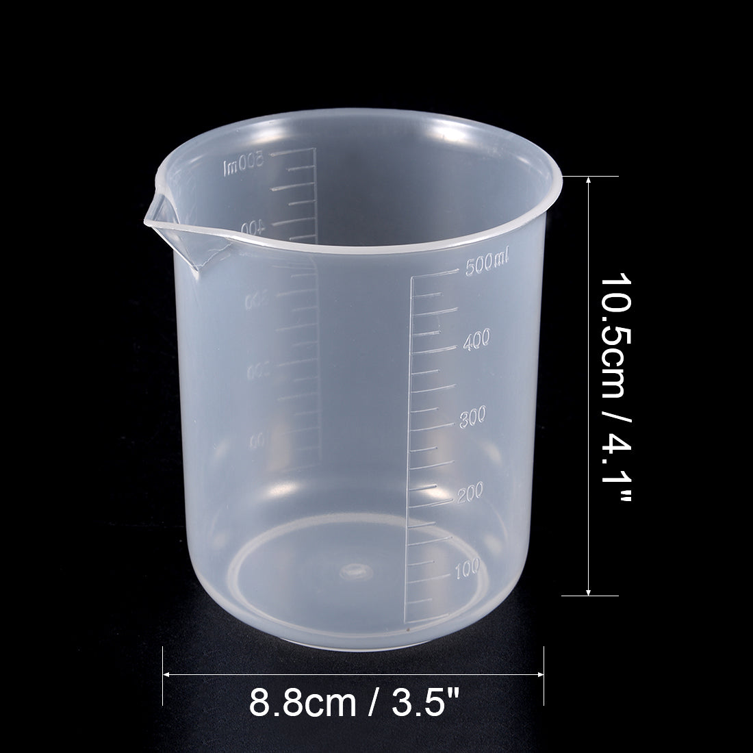 uxcell Uxcell 2pcs Measuring Cup Labs PP Graduated Beakers 500ml