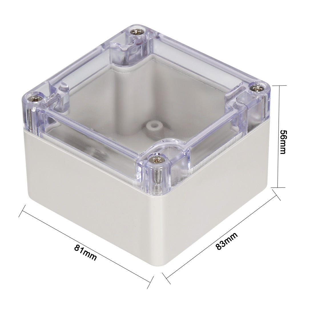 uxcell Uxcell 83*81*56mm Electronic ABS Plastic DIY Junction Box Enclosure Case w Clear cover