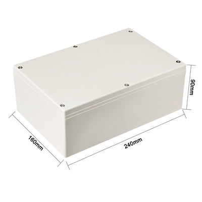 Harfington Uxcell 240x160x90mm Electronic ABS Plastic DIY Junction Box Enclosure Case Beige