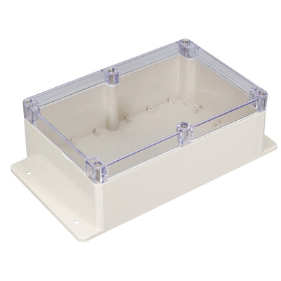 Harfington Uxcell 230*150*87mm Electronic ABS Plastic DIY Junction Box Enclosure Case Clear with Transparent Cover Fixed Hanger