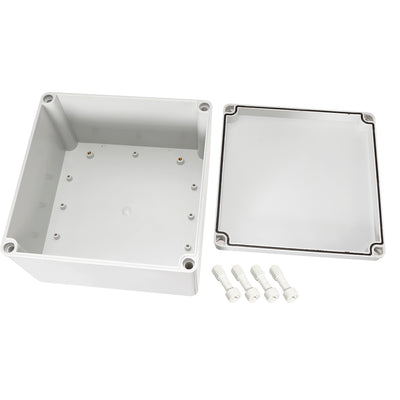 Harfington Uxcell 200*200*130mm IP67 Electronic ABS Plastic DIY Junction Box Enclosure Case Gray