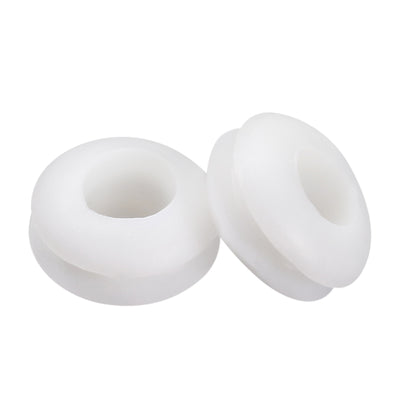 uxcell Uxcell Wire Protector Oil Resistant Armature Rubber Grommet 5mm Inner Dia 100Pcs White