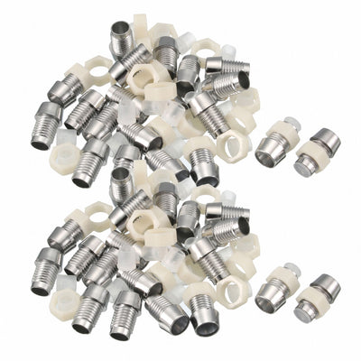 Harfington Uxcell 50pcs 5mm Dia LED Lamp Holder Light Bulb Socket Plastic Chrome Plated for Light-emitting Diode Lighting