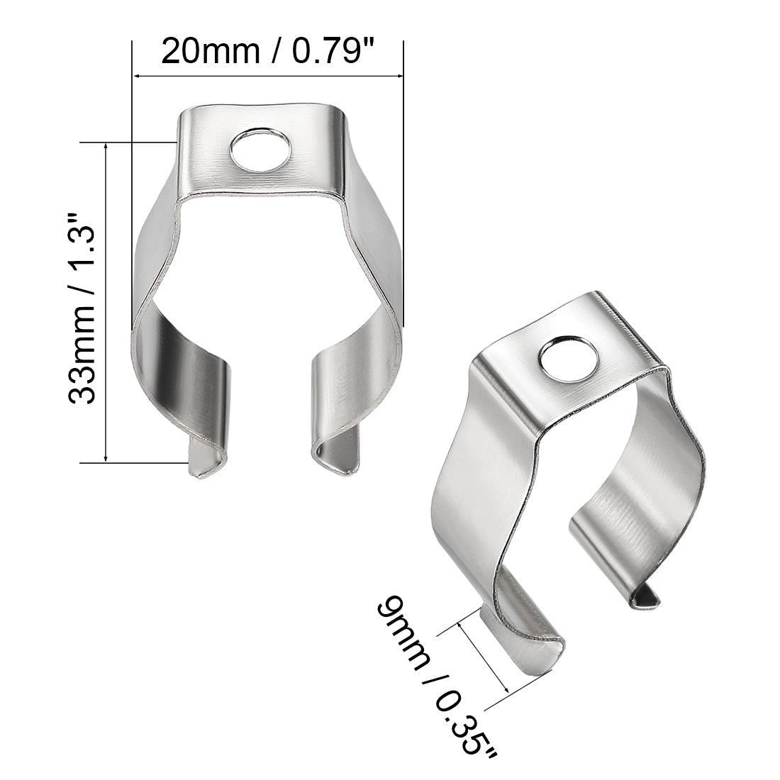 uxcell Uxcell 30 Pcs T8 U Clips Holder Fluorescent Tube Manganese Steel Lamp Bracket