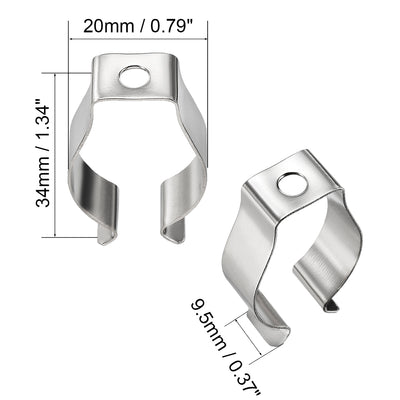 Harfington Uxcell 4 Pcs T8 LED Light Bulbs U Clips Holder Manganese Steel Lampholder Support