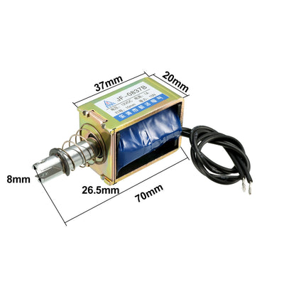 Harfington Uxcell JF-0837B DC 12V 1A 12W 15N 10mm Pull Push Type Linear Motion Solenoid Electromagnet