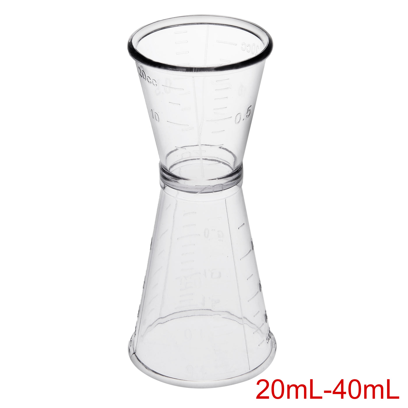 uxcell Uxcell Double Clear Plastic Measure Cup For Party Kitchen 40ml/20ml